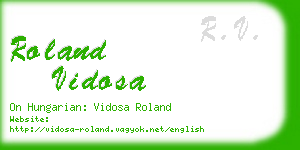 roland vidosa business card